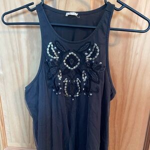 Sleeveless Top with Sequin Detail. Like New, Juniors Hollister Tank Top Size XS